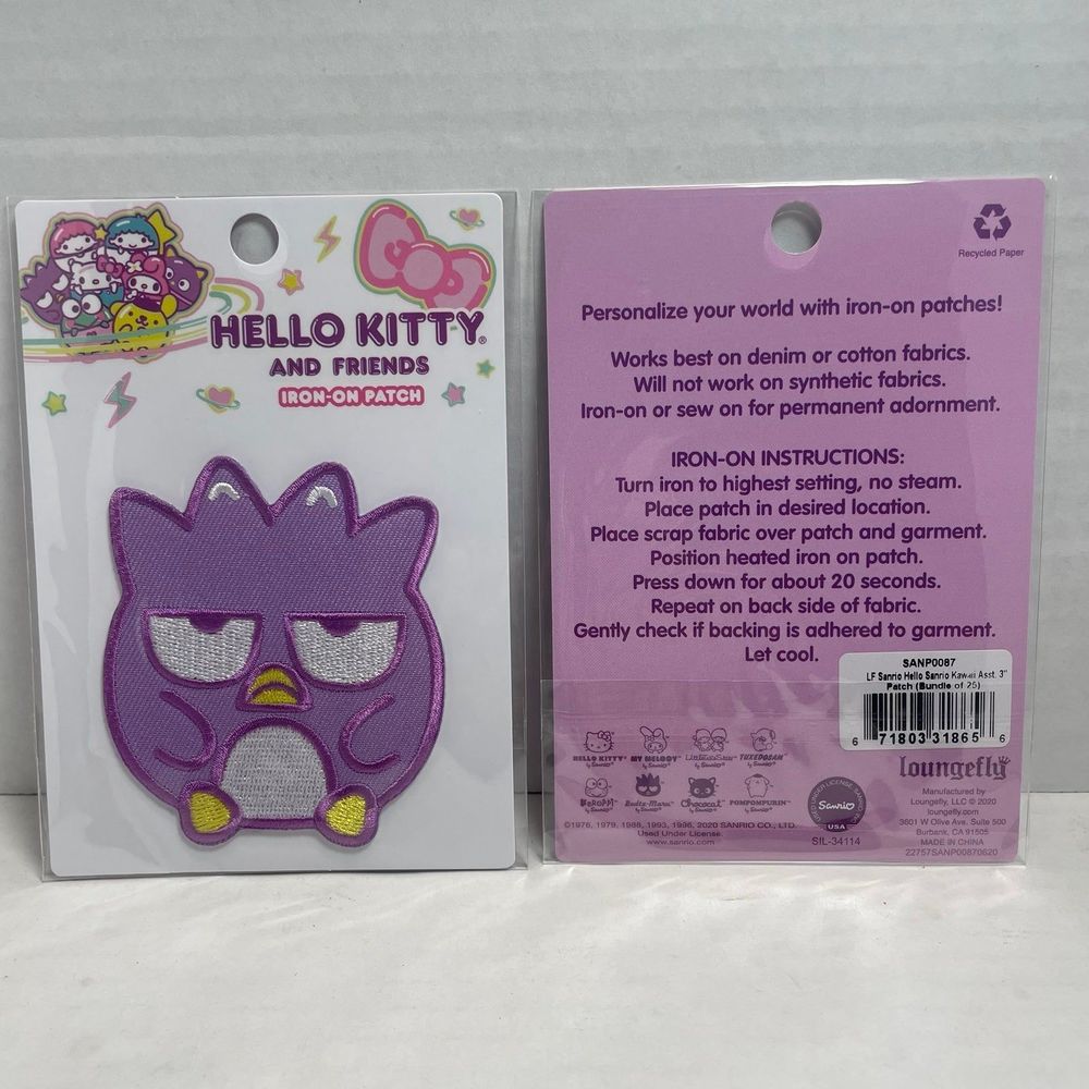 ANY IRON ON PATCH 6/$40 Loungefly Sanrio Hello Kitty and Friends Badtz-Maru BNIP
